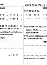 Bộ đề ôn thi học kỳ II môn Toán + Tiếng Việt Lớp 1